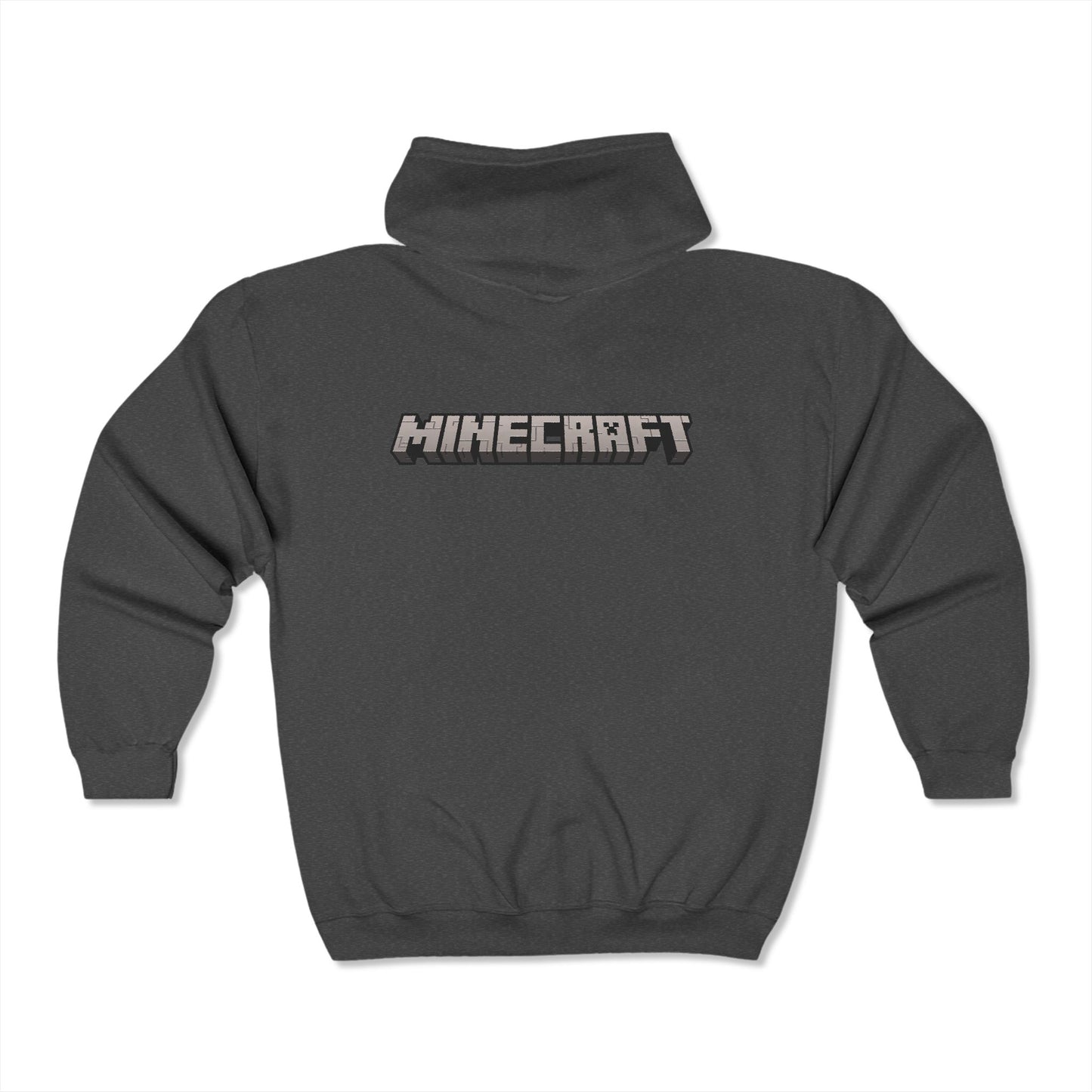 Minecraft Logo Adult Zip-Up Hoodie
