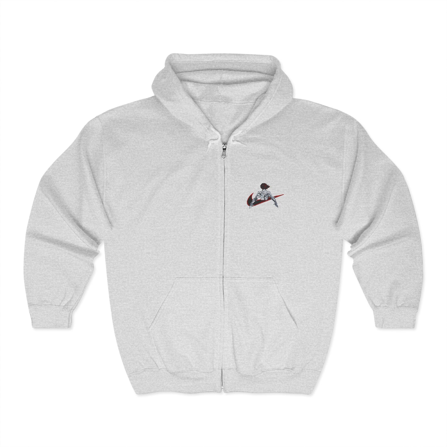 Embroidered Youjiro Hanma Zip-Up Hoodie