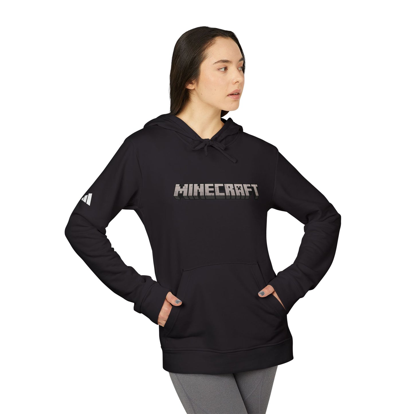 Minecraft Logo Adidas Adult Hoodie