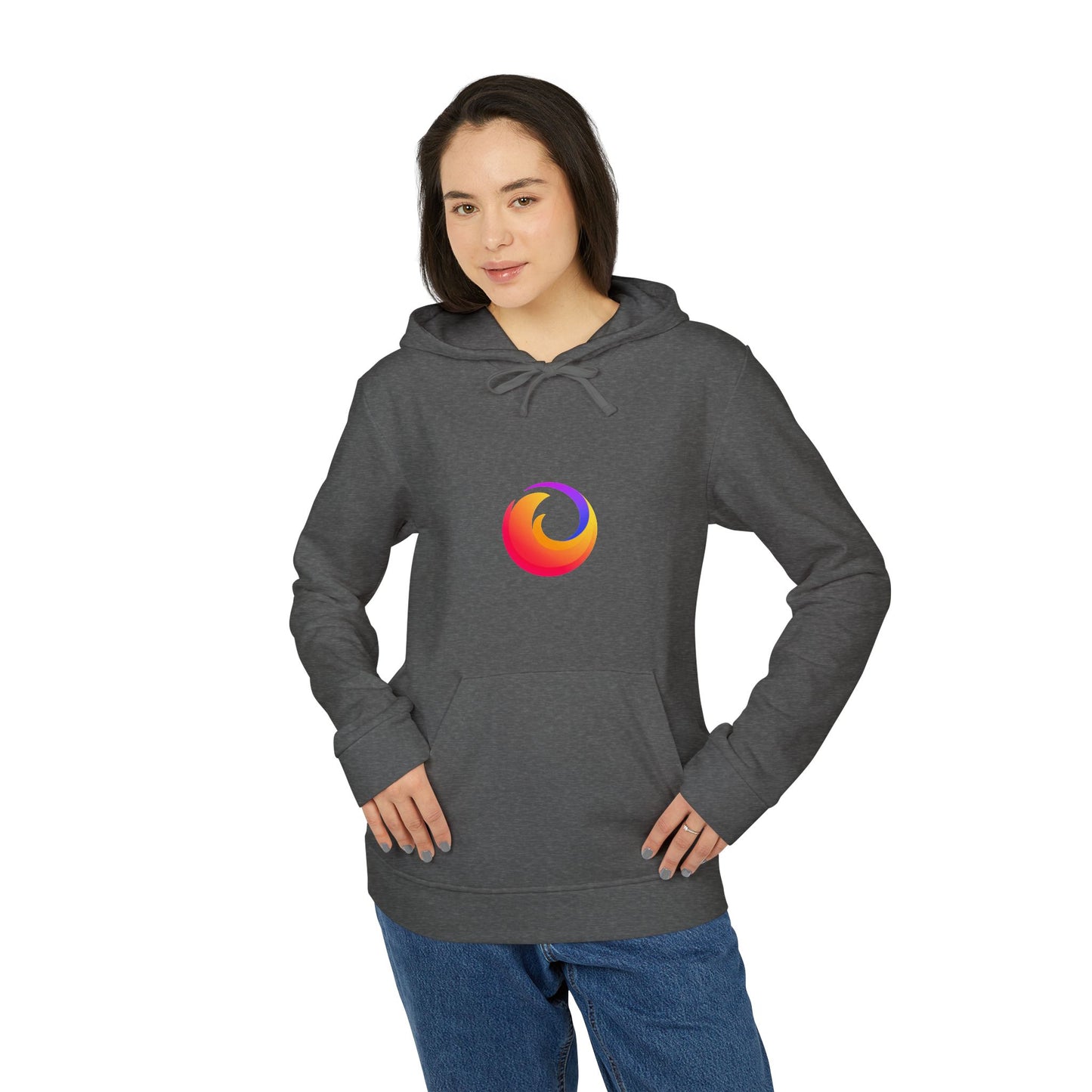 Firefox Logo Adidas Adult Hoodie