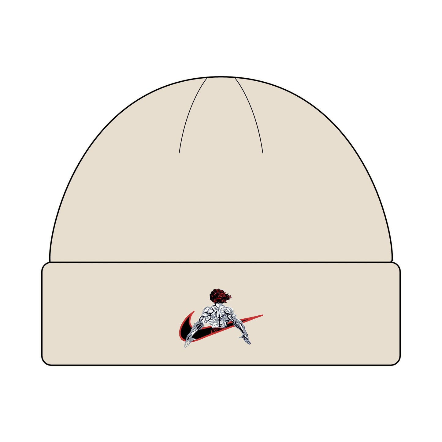 Youjiro Hanma Embroidered Cuff Beanie