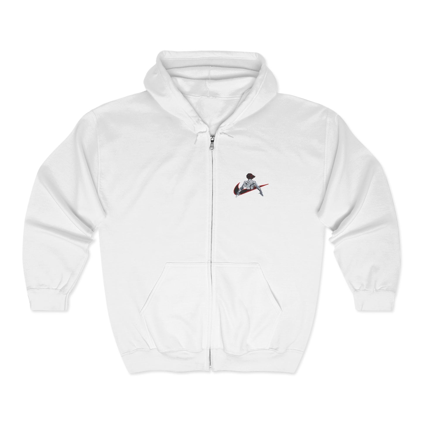 Embroidered Youjiro Hanma Zip-Up Hoodie