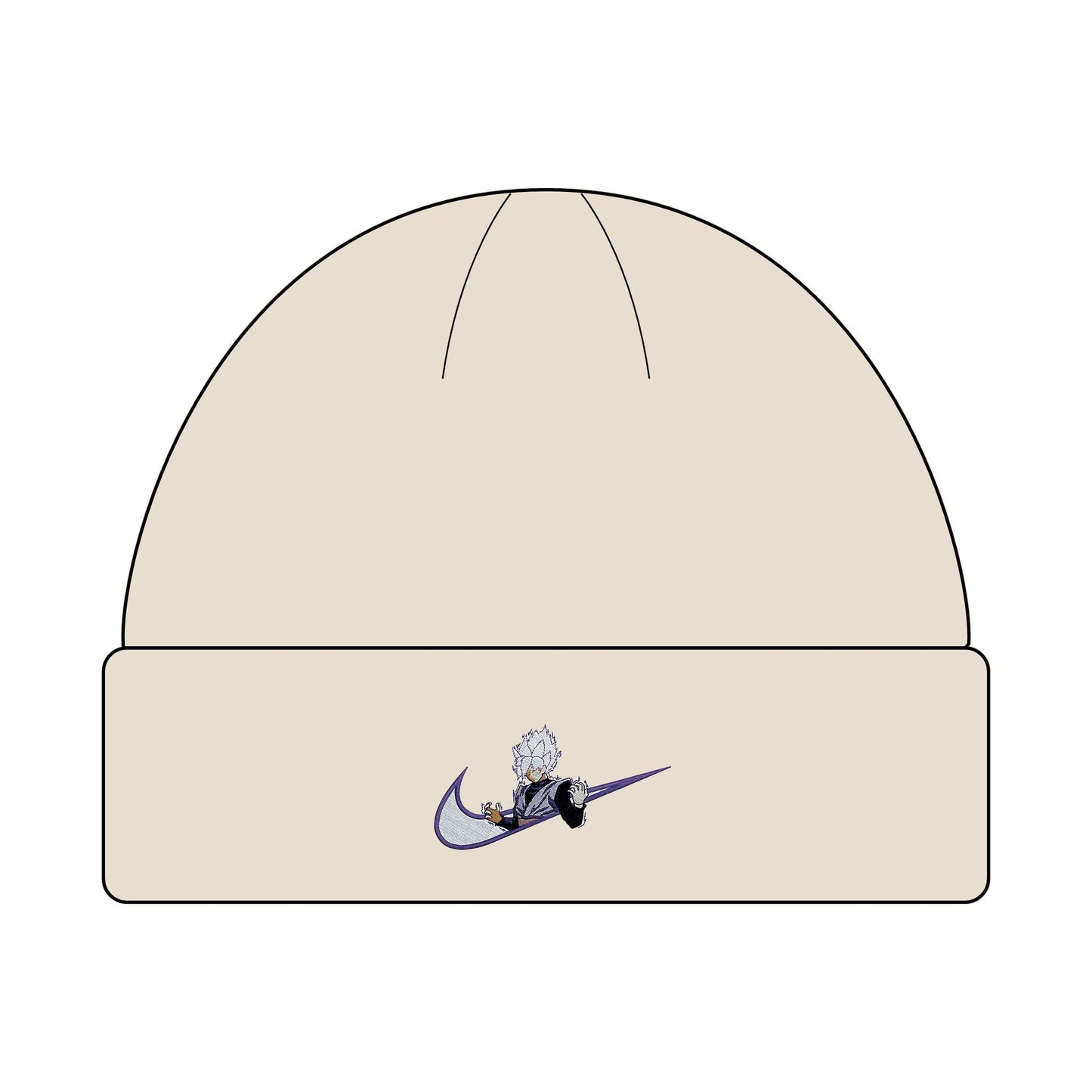 Goku Black Super Saiyan Embroidered Cuff Beanie