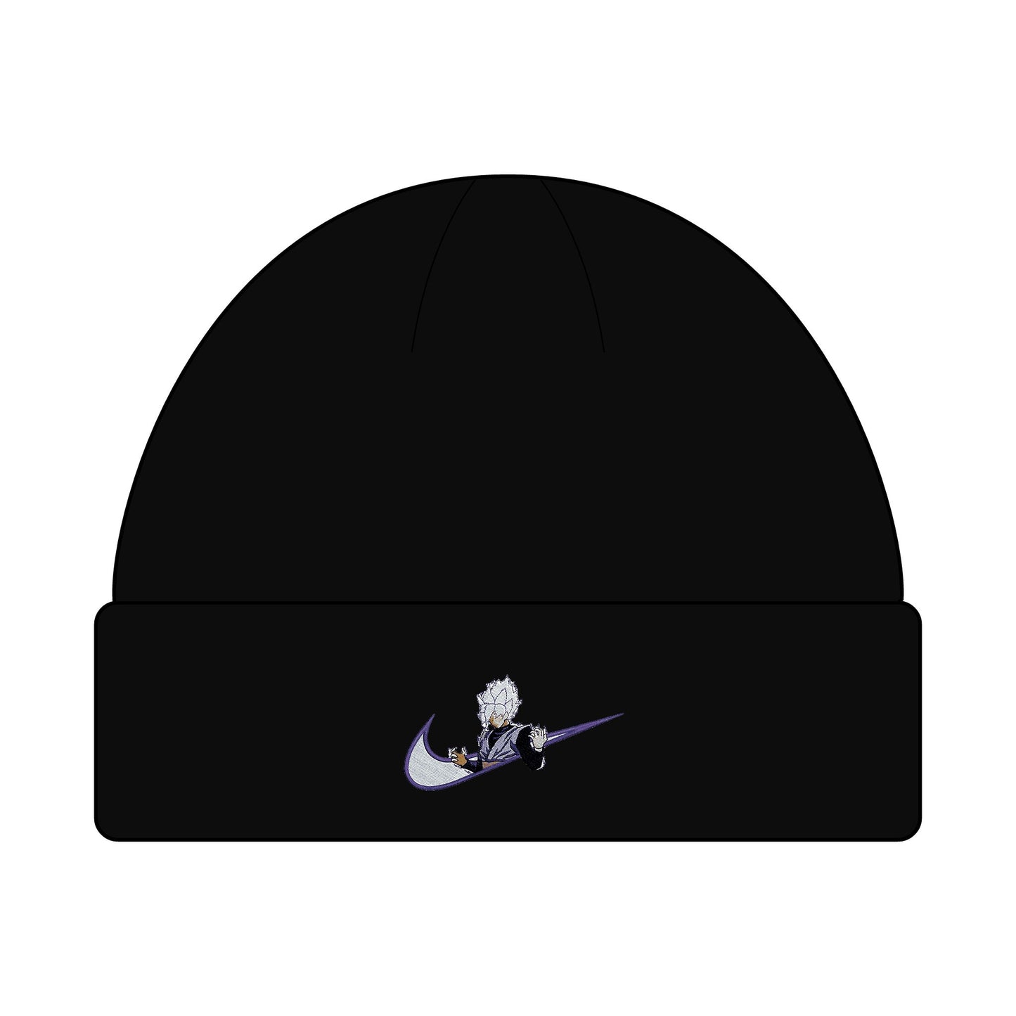 Goku Black Super Saiyan Embroidered Cuff Beanie