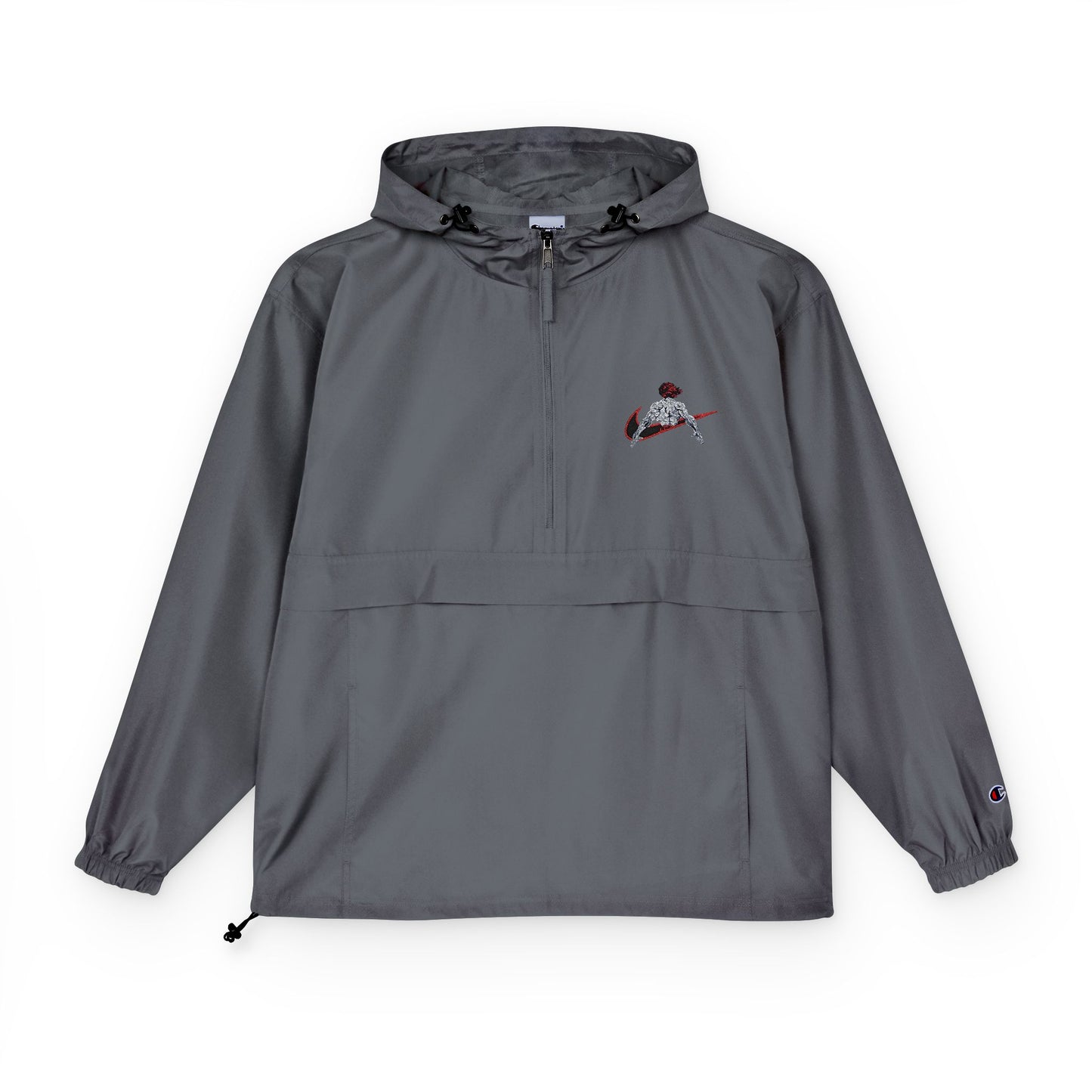 Youjiro Hanma Embroidered Champion Packable Anorak Jacket