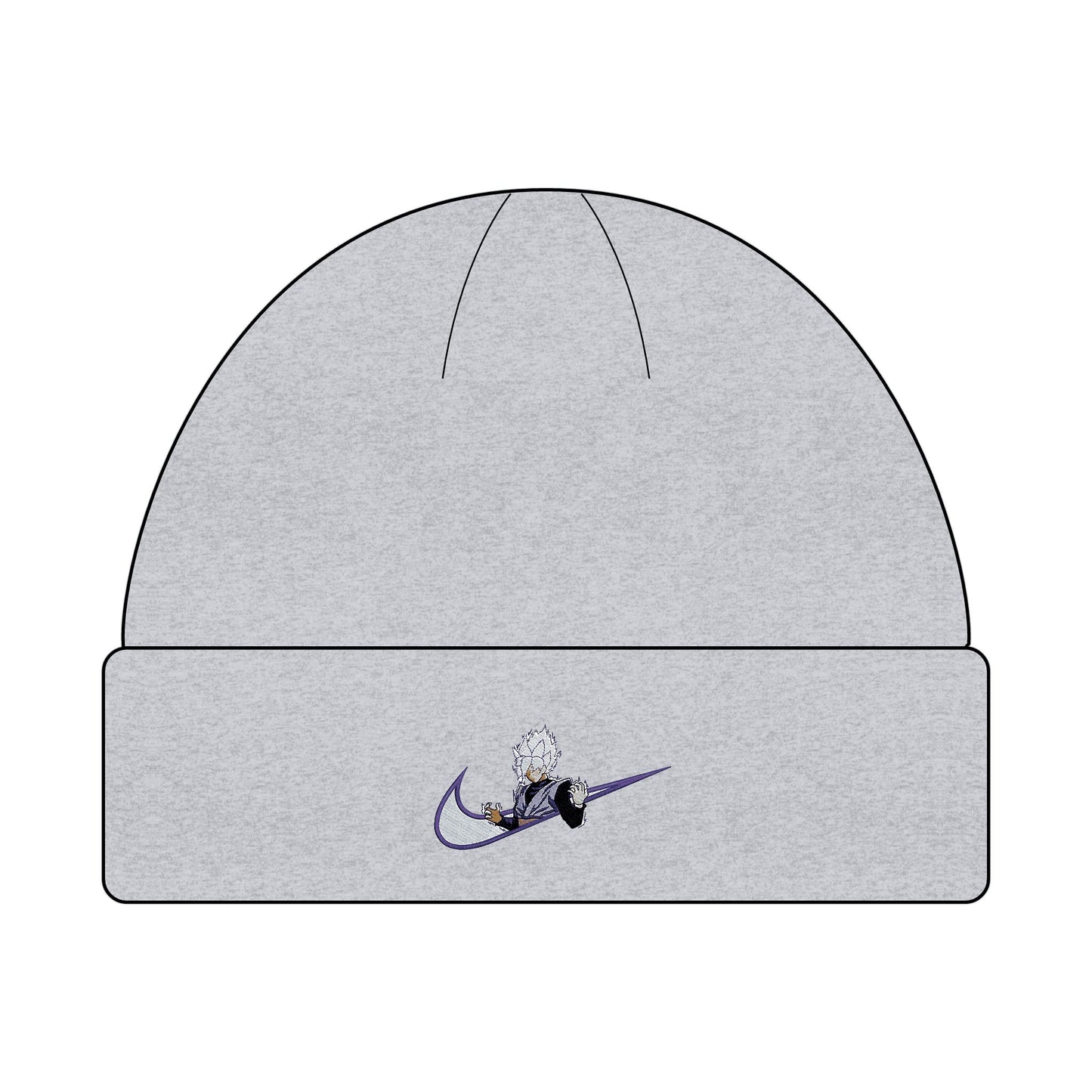 Goku Black Super Saiyan Embroidered Cuff Beanie