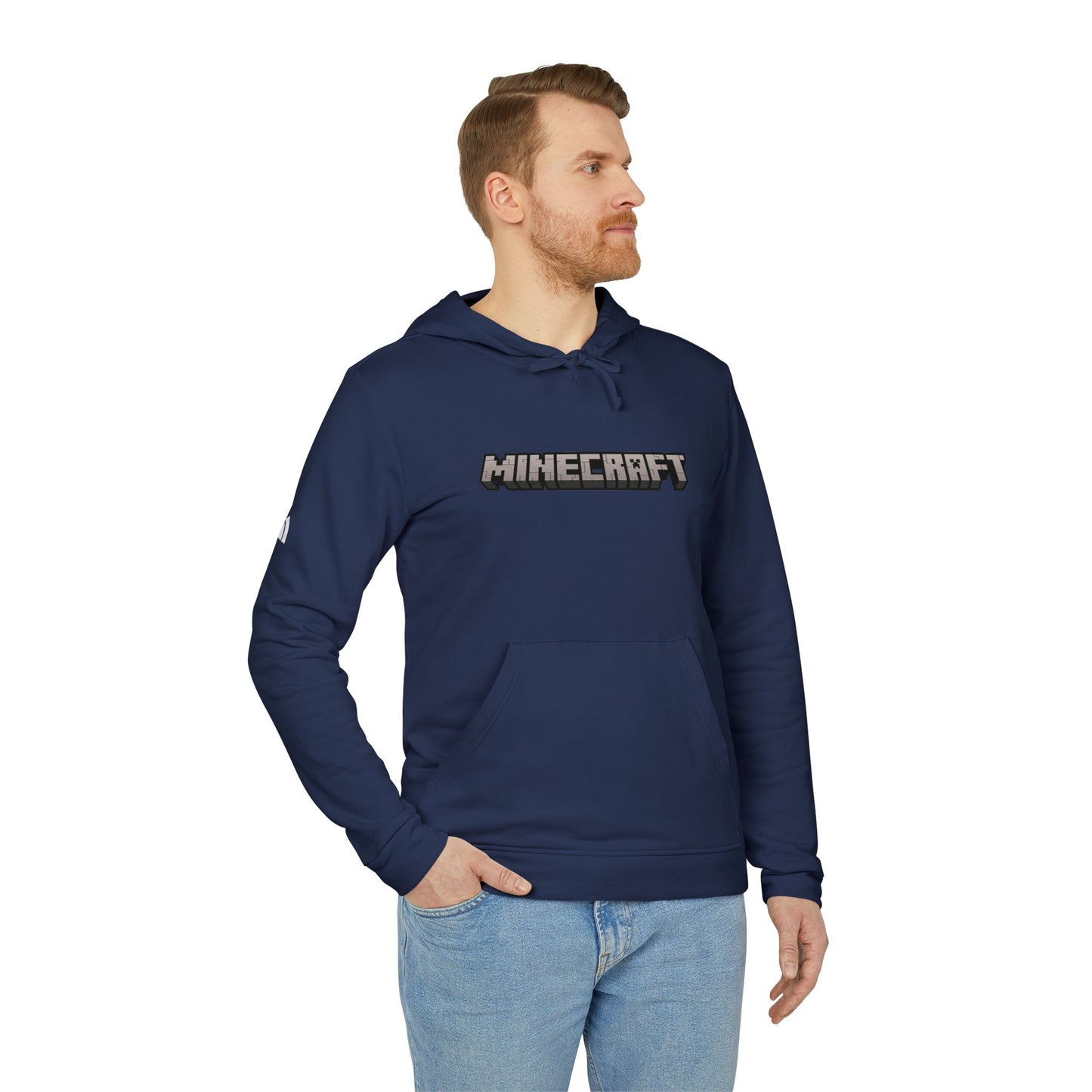 Minecraft Logo Adidas Adult Hoodie