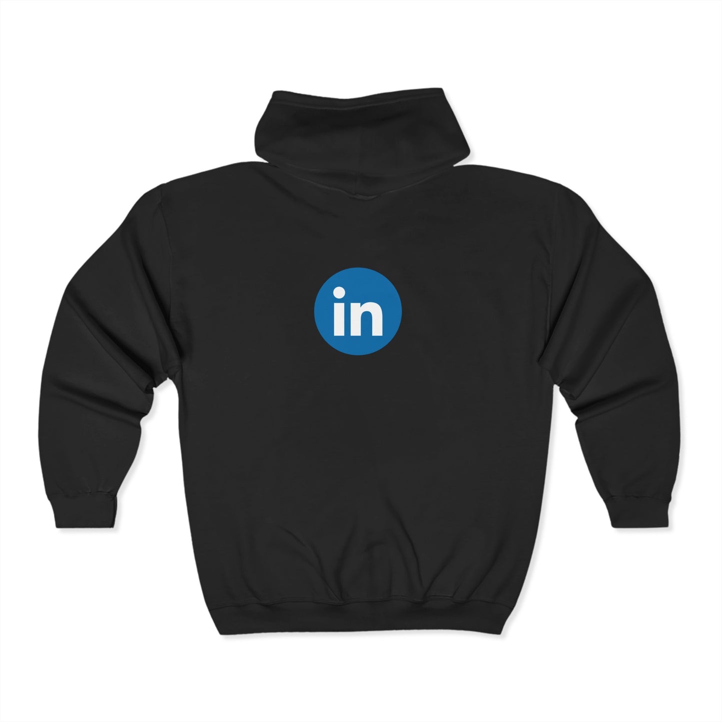 LinkedIn Logo Adult Zip-Up Hoodie