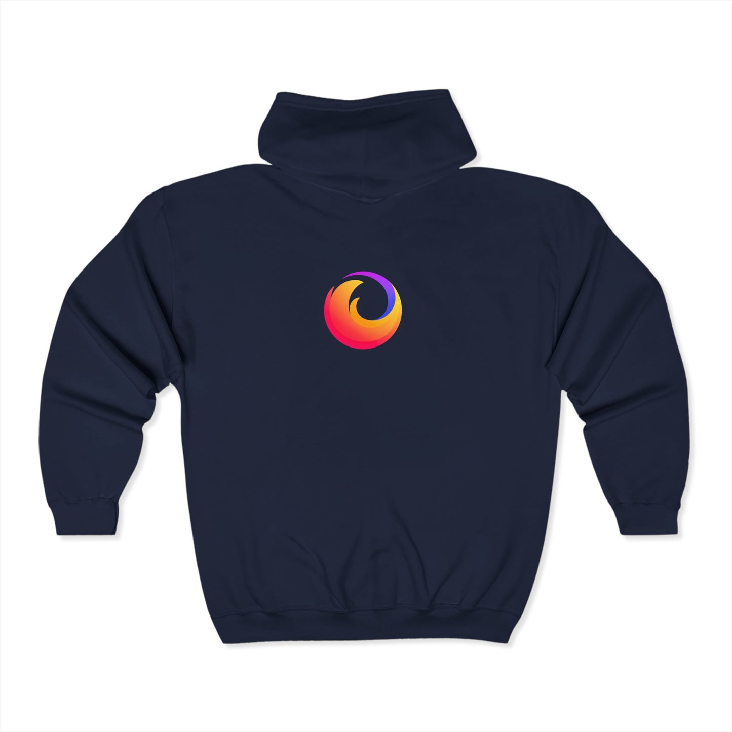 Firefox Logo Adult Zip-Up Hoodie