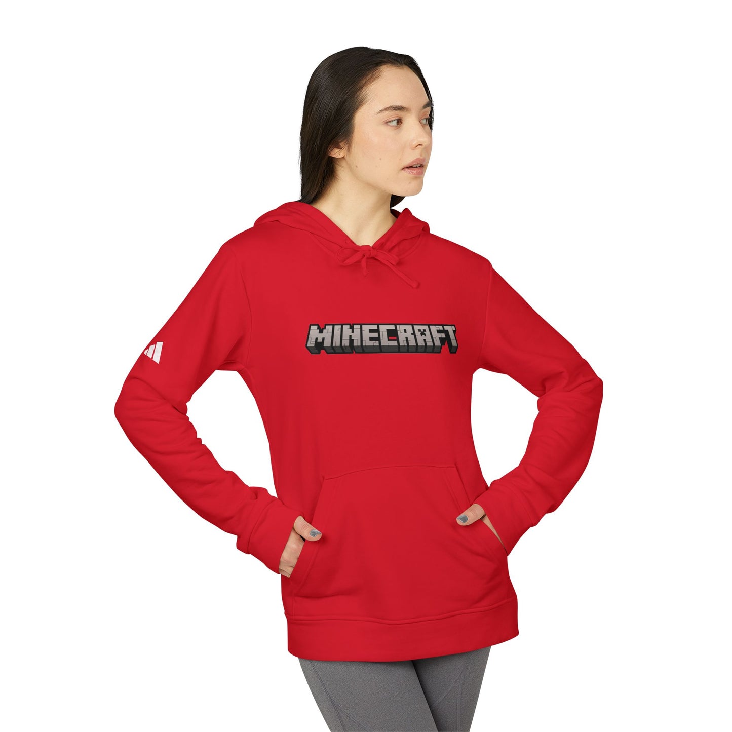Minecraft Logo Adidas Adult Hoodie
