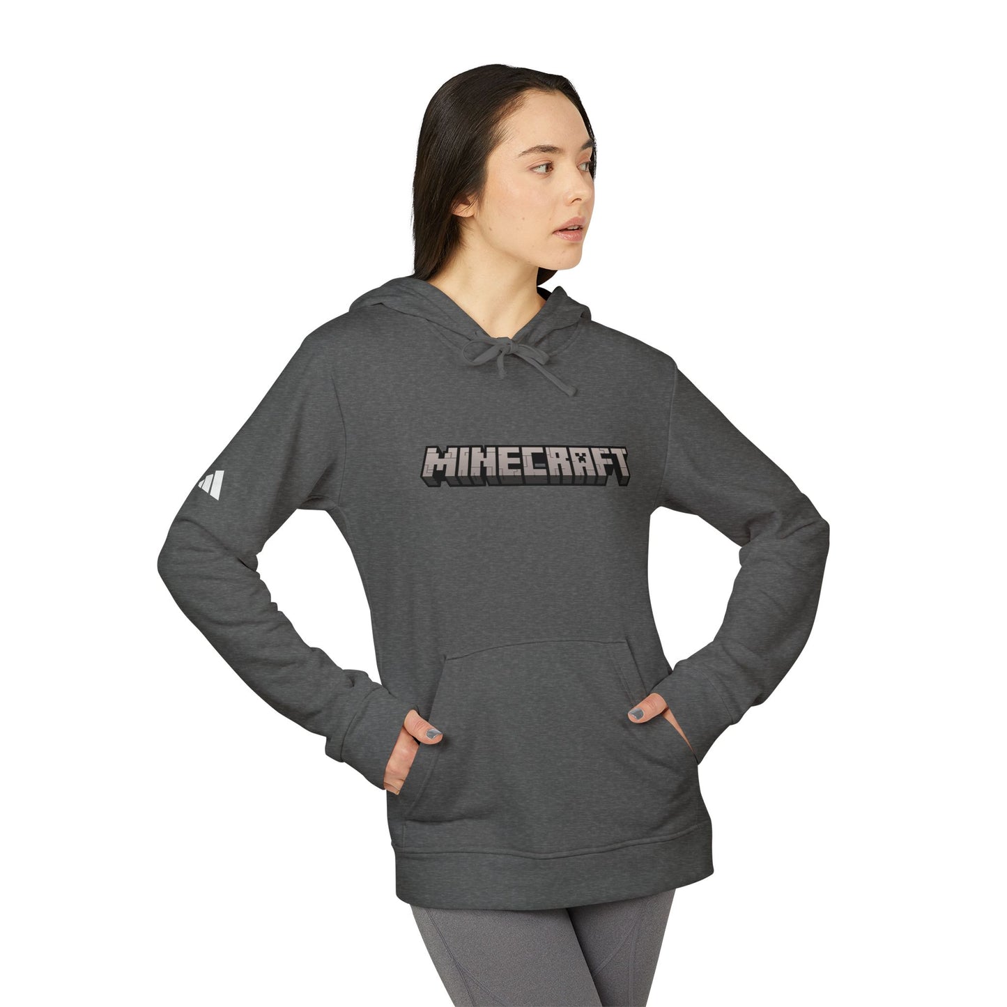 Minecraft Logo Adidas Adult Hoodie
