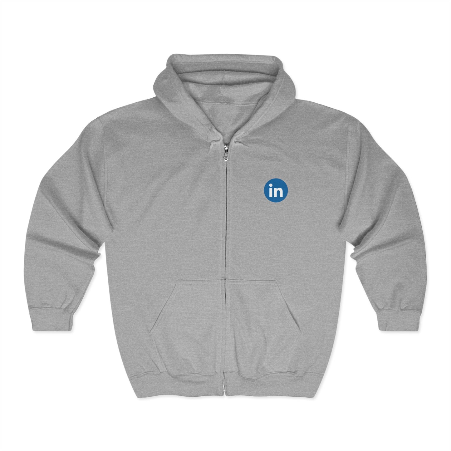 LinkedIn Logo Adult Zip-Up Hoodie