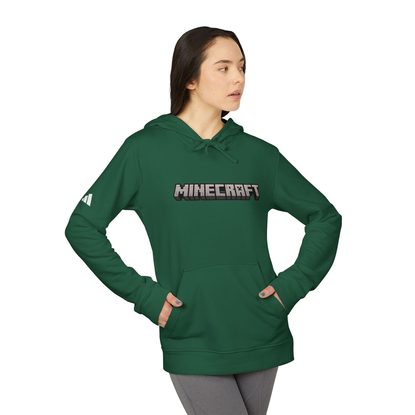 Minecraft Logo Adidas Adult Hoodie