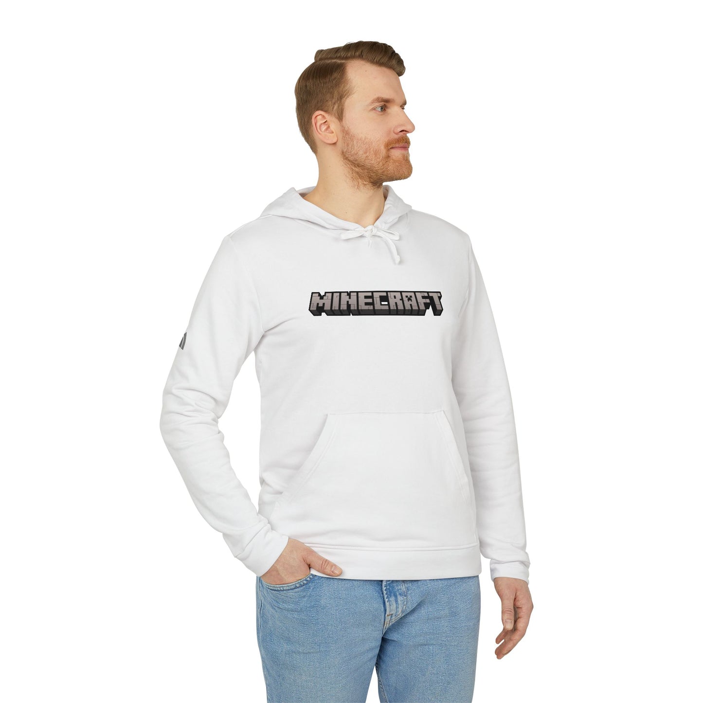 Minecraft Logo Adidas Adult Hoodie