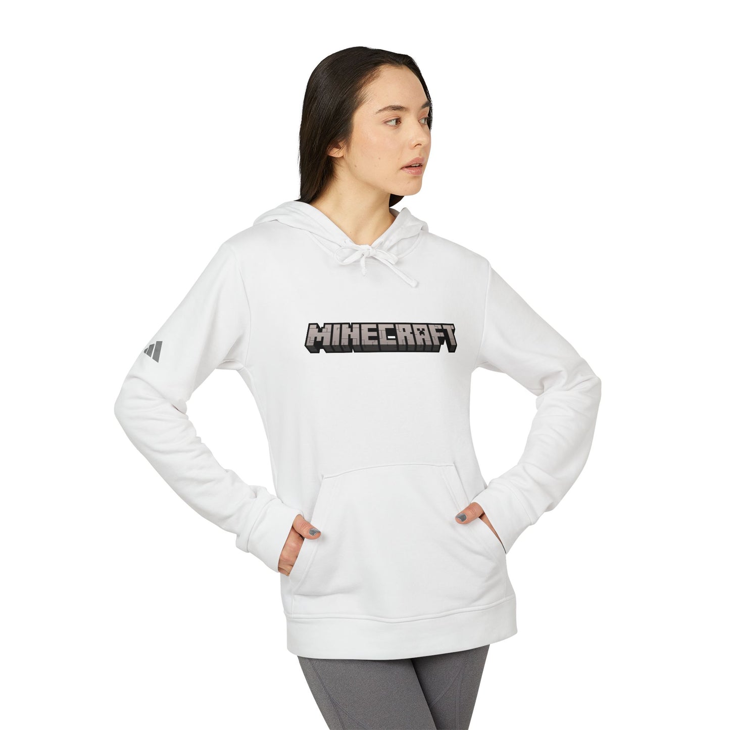 Minecraft Logo Adidas Adult Hoodie