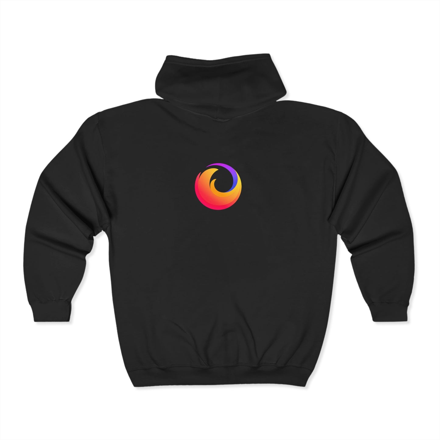 Firefox Logo Adult Zip-Up Hoodie
