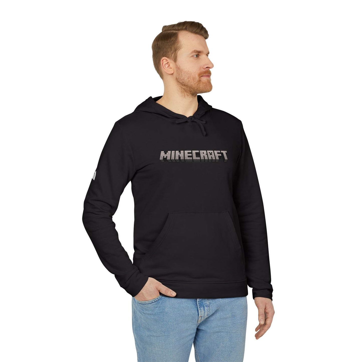 Minecraft Logo Adidas Adult Hoodie