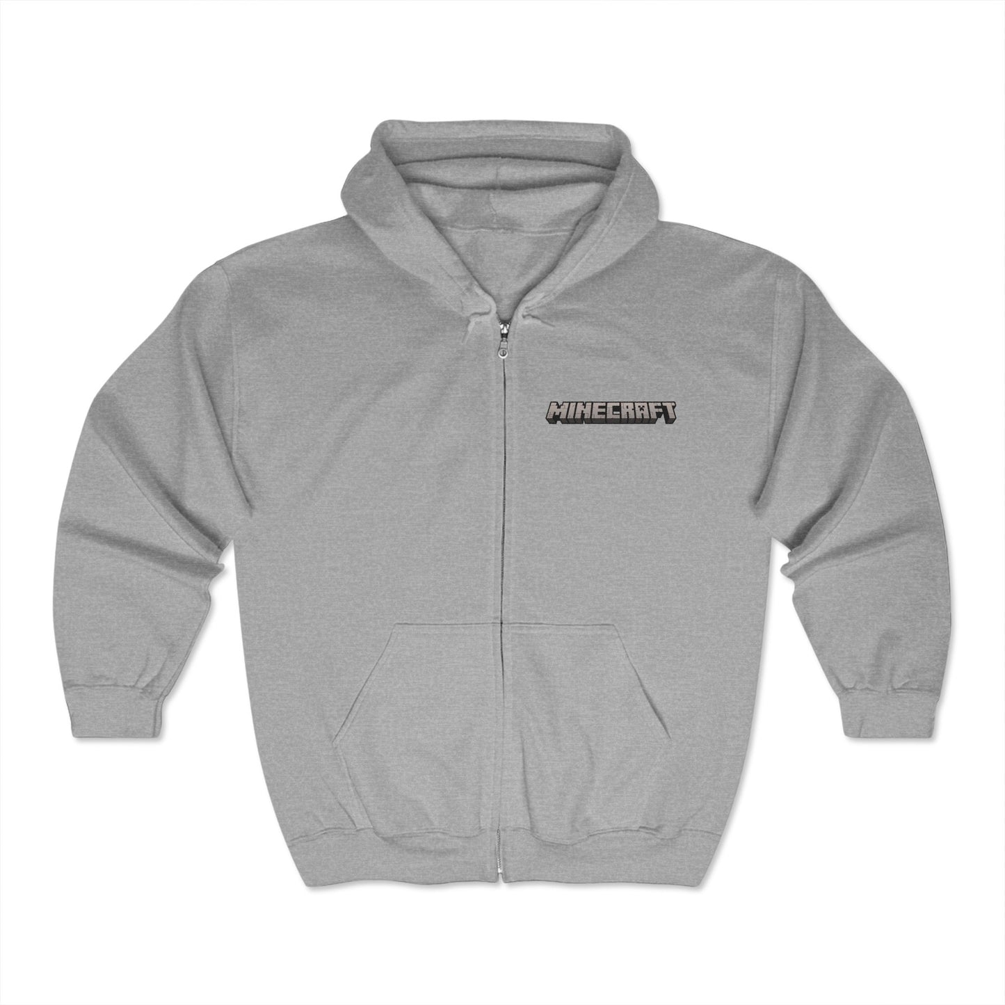 Minecraft Logo Adult Zip-Up Hoodie