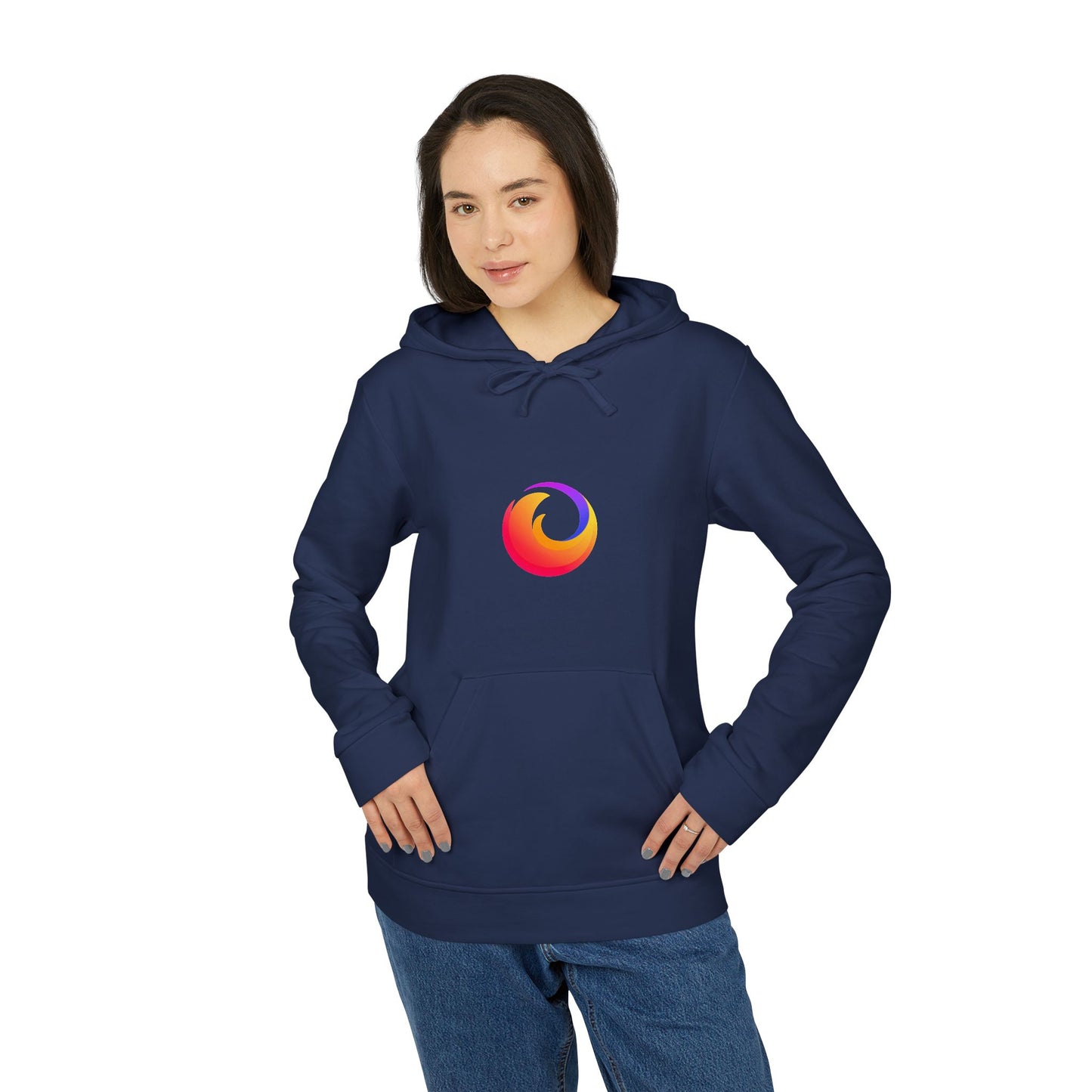 Firefox Logo Adidas Adult Hoodie
