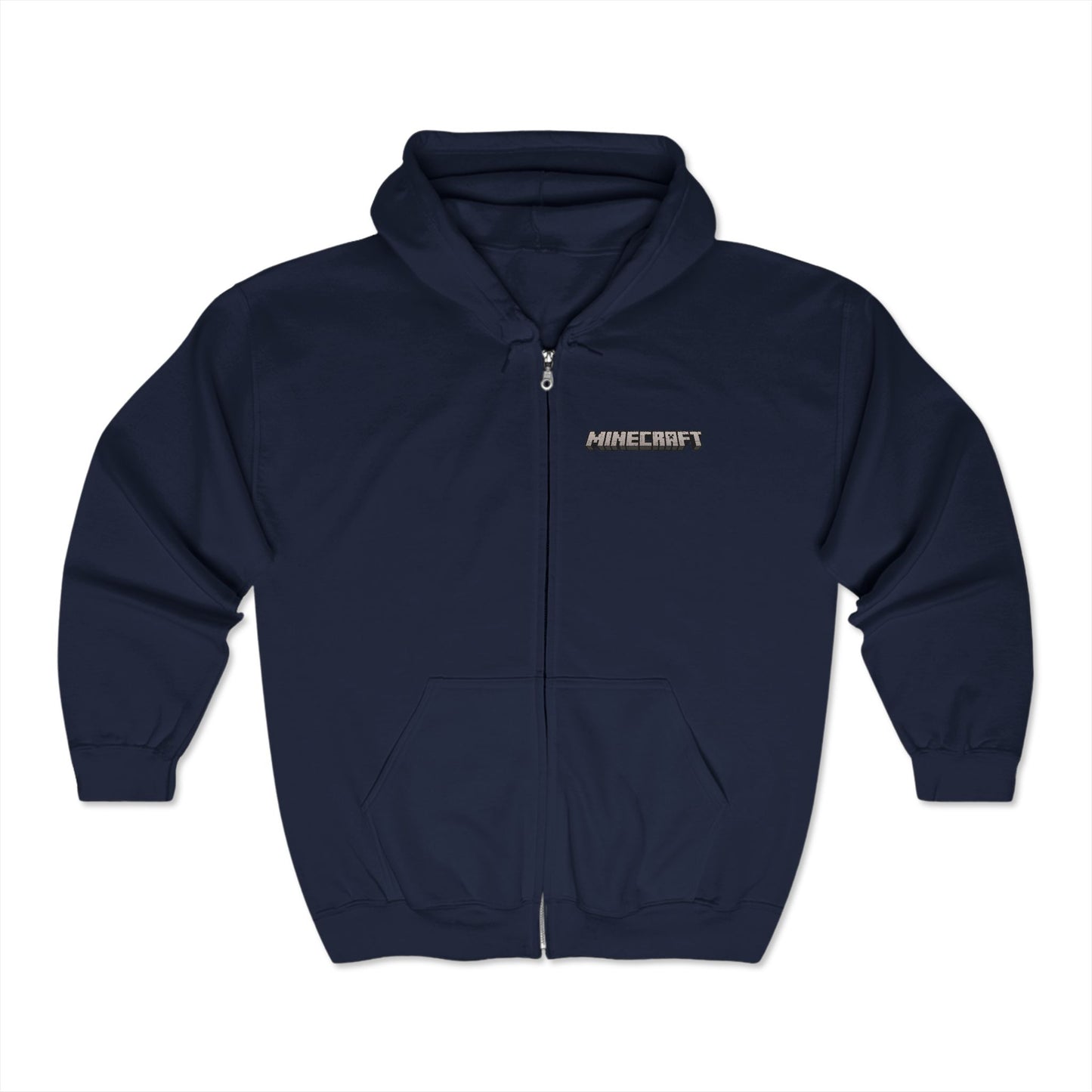 Minecraft Logo Adult Zip-Up Hoodie
