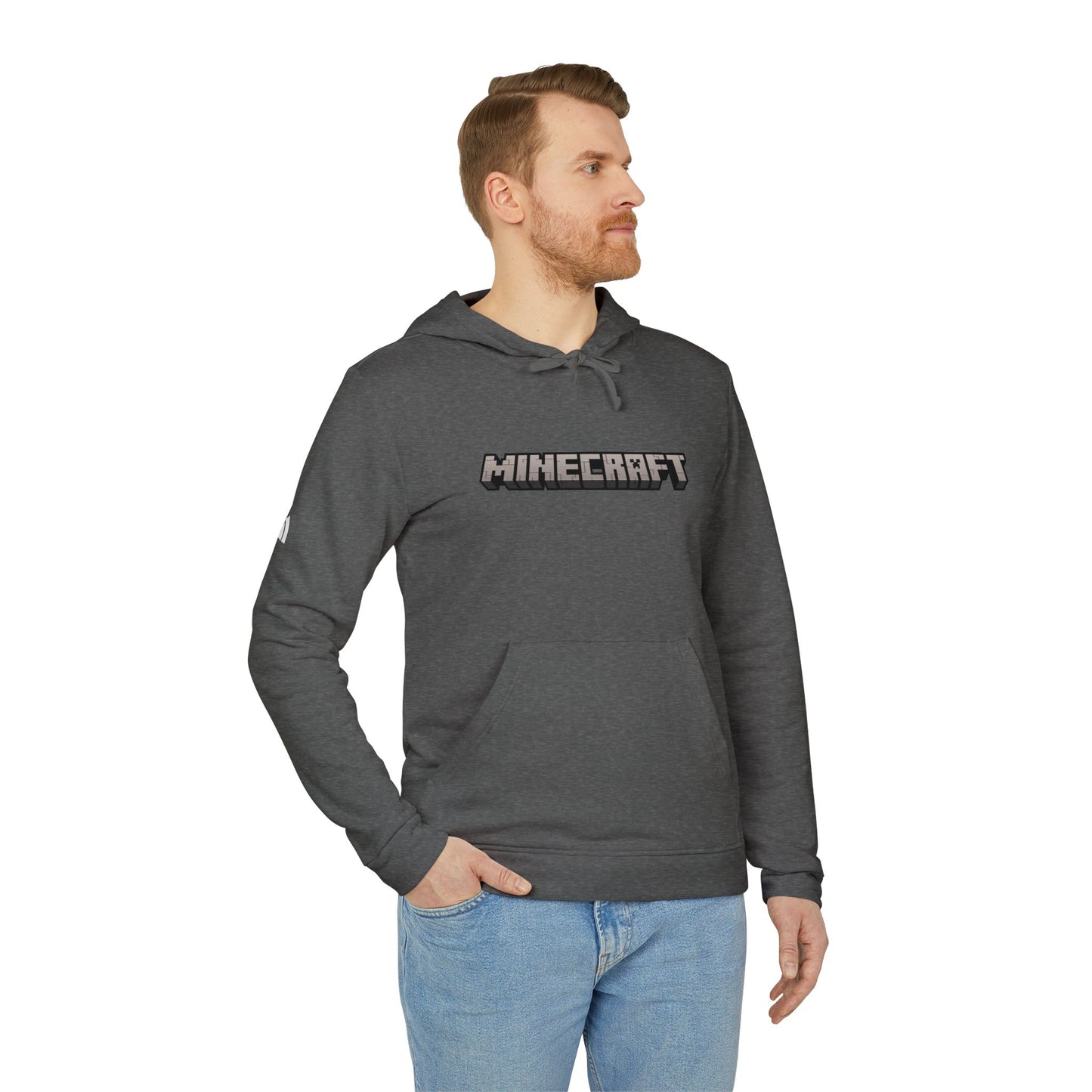 Minecraft Logo Adidas Adult Hoodie