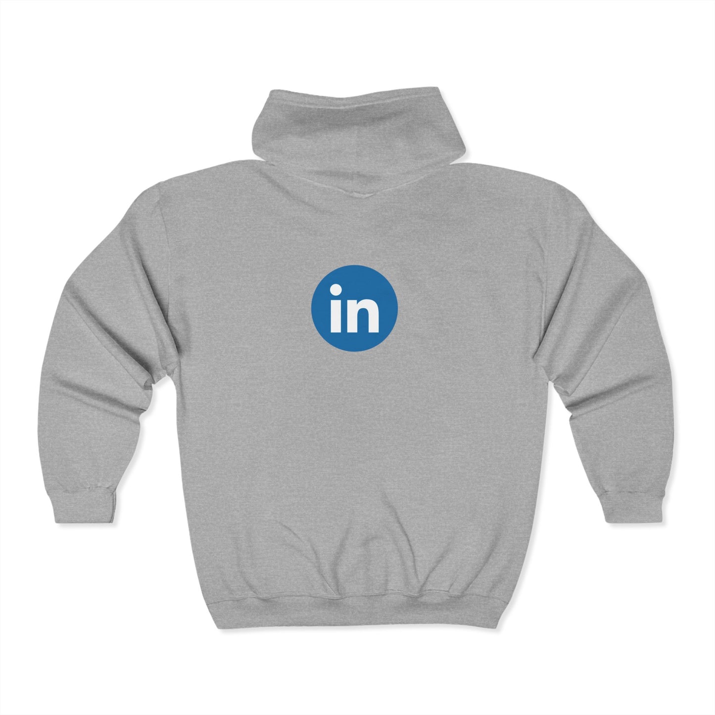 LinkedIn Logo Adult Zip-Up Hoodie