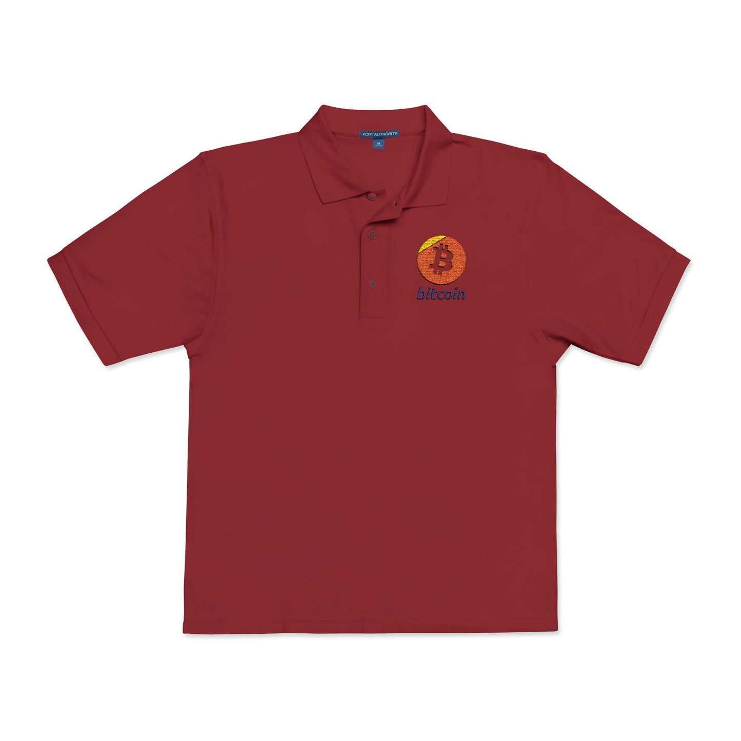Bitcoin Embroidered Polo Shirt