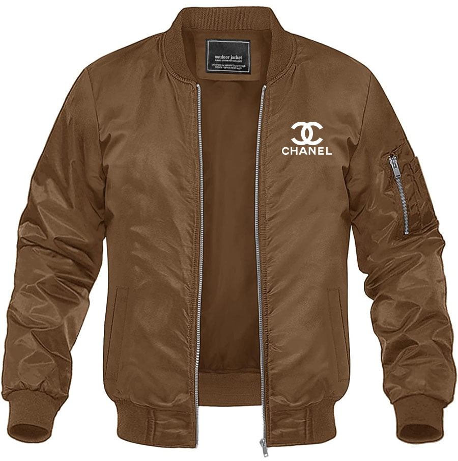 Men's Chanel Lightweight Bomber Jacket Windbreaker Softshell Varsity Jacket Coat