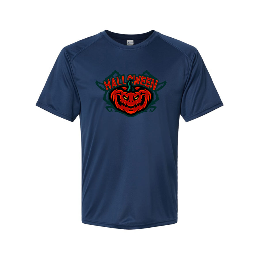 Youth Kids Halloween Pumpkin Polyester T-Shirt