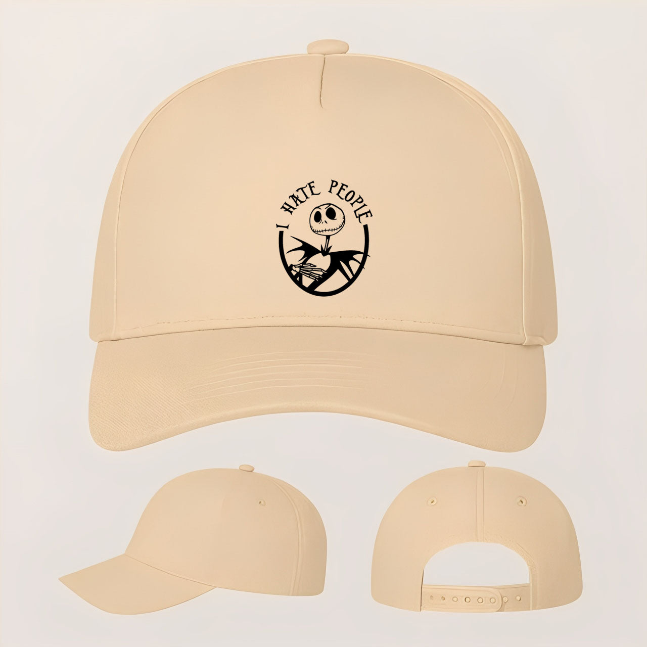 Jack Skellington Five Panel Twill Snapback Cap