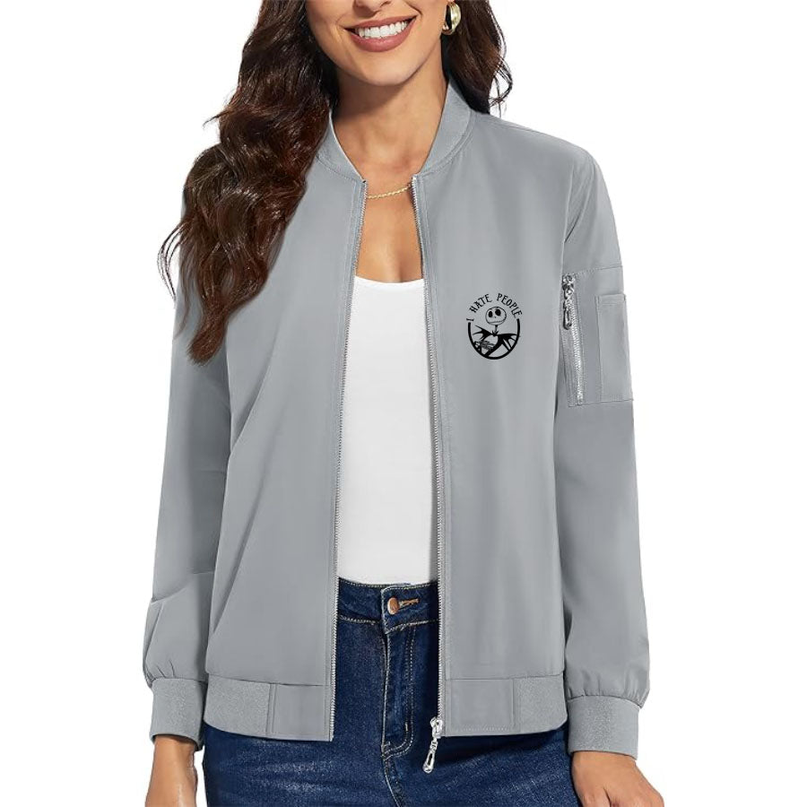Women's Jack Skellington Premium Bomber Jacket Outerwear