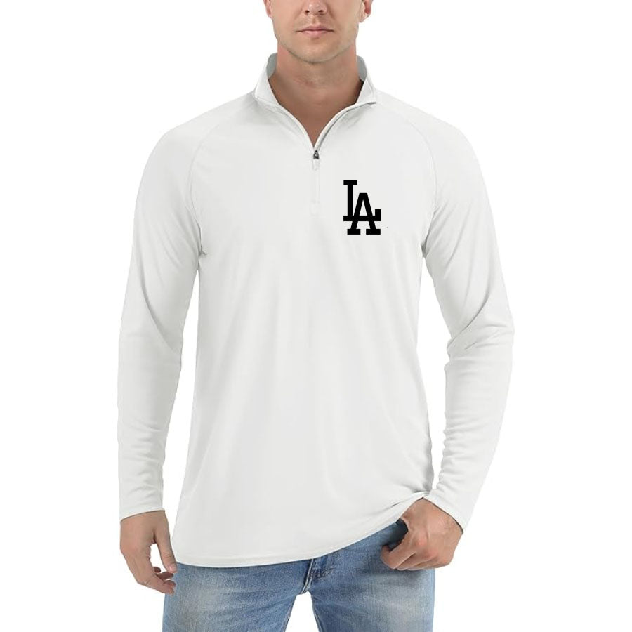 Men's LA Dodgers Lightweight Quarter-Zip Athletic Shirt β Long Sleeve Polyester Wear