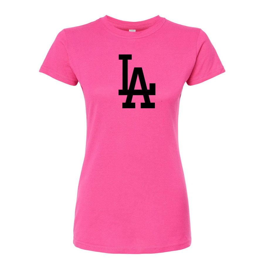 Women's LA Dodgers Round Neck T-Shirt