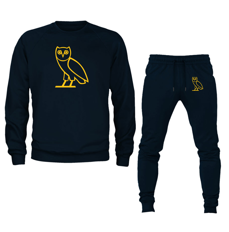 Men's OVO Owl Crewneck Sweatshirt Joggers Suit