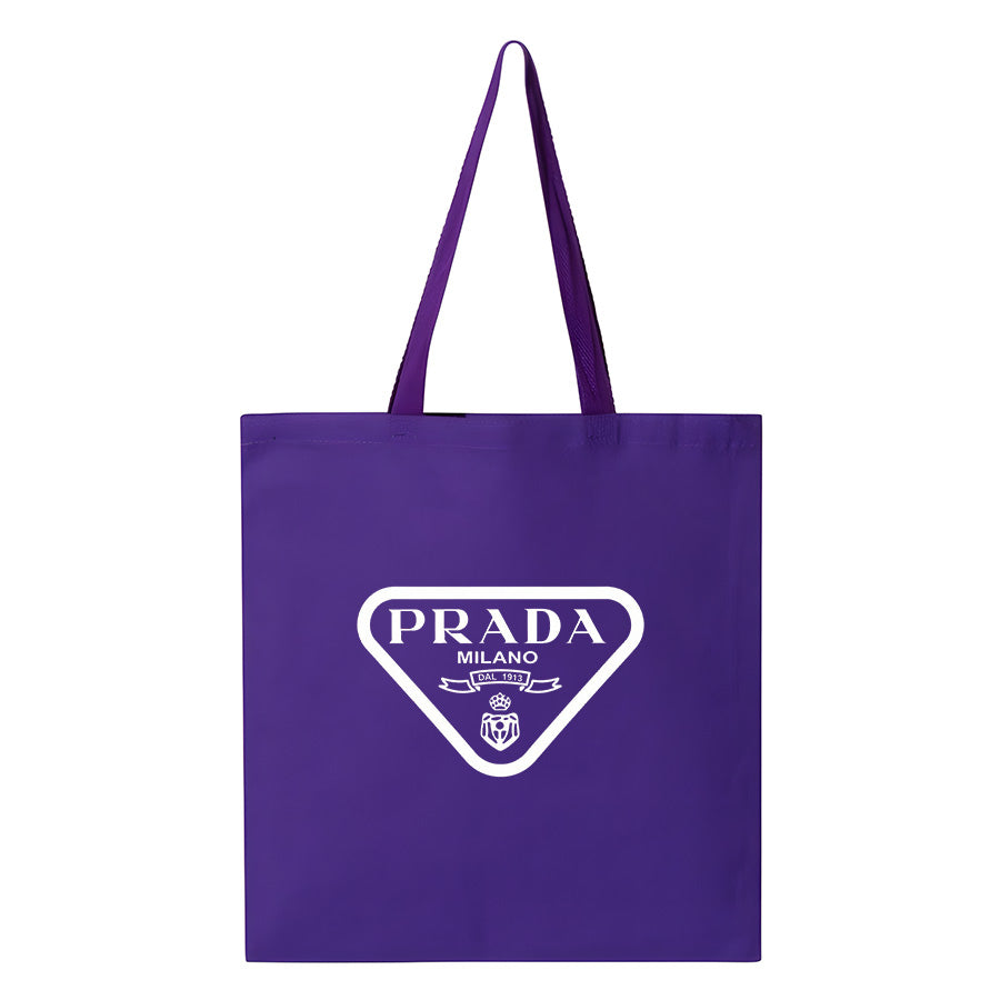 Prada Canvas Flat Bottom Tote Bag