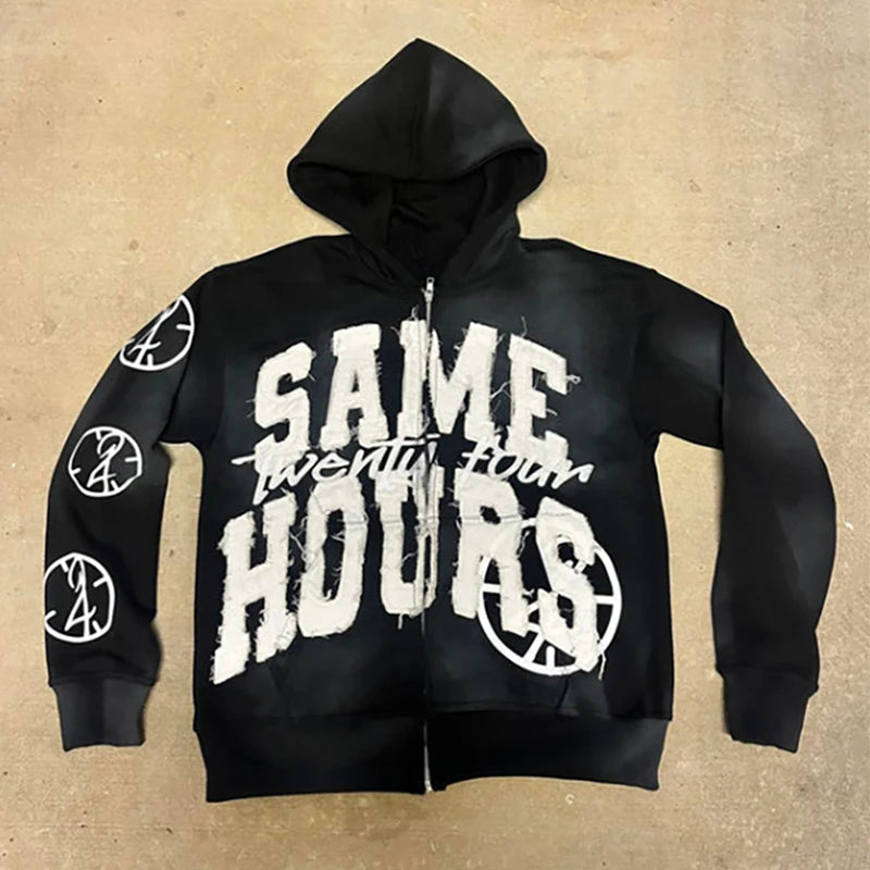 Same Twenty-Four Hours Zip-Up Hoodie