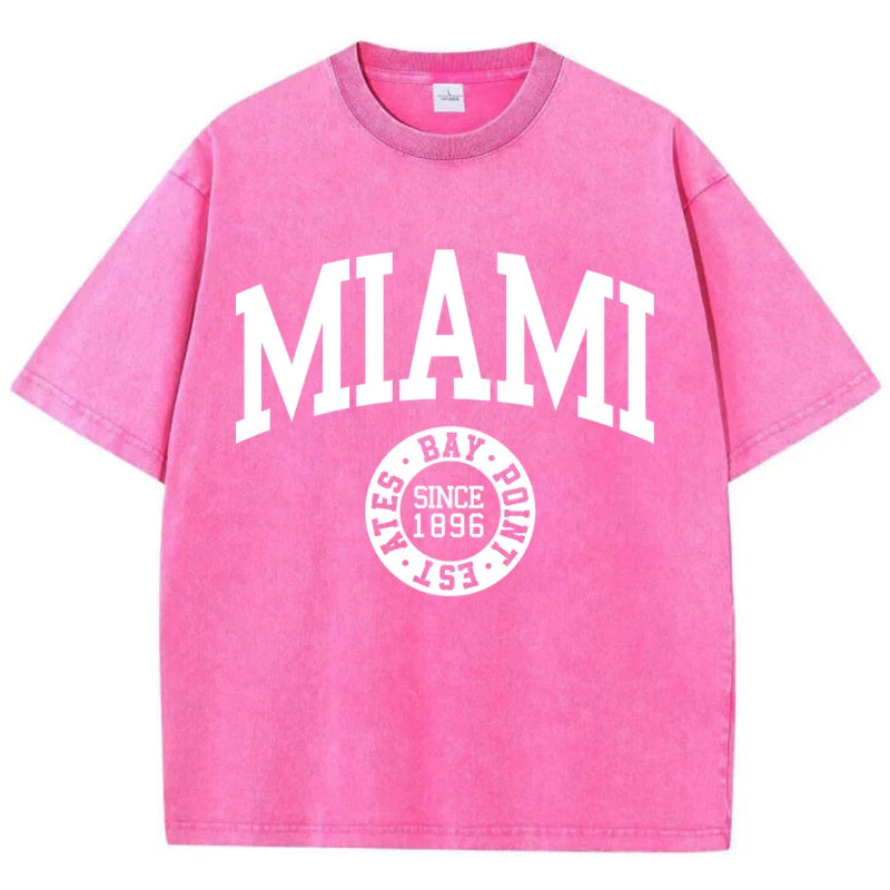 Miami Since 1896 Cotton Washed T-Shirt