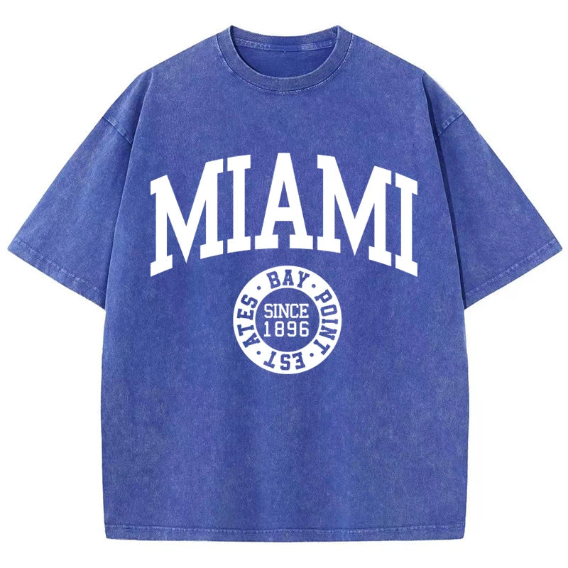 Miami Since 1896 Cotton Washed T-Shirt