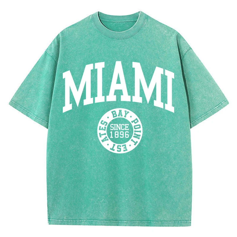 Miami Since 1896 Cotton Washed T-Shirt
