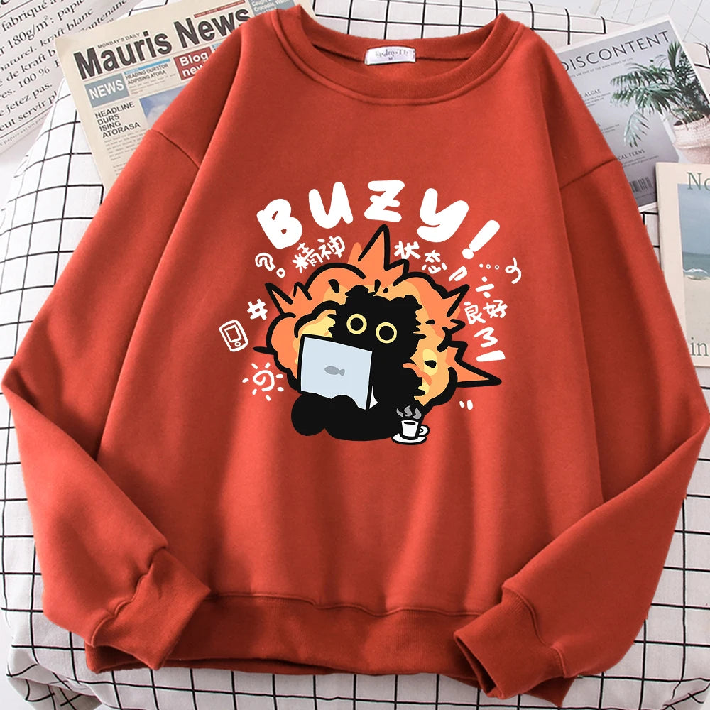 Stable State Fun Buzy Cat Hoodie