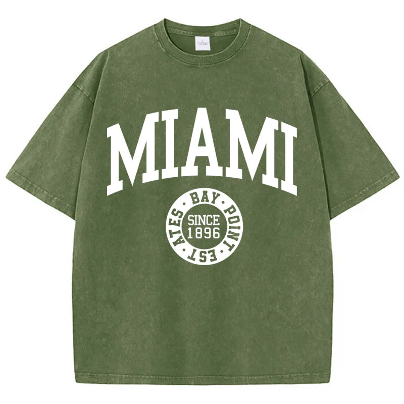 Miami Since 1896 Cotton Washed T-Shirt