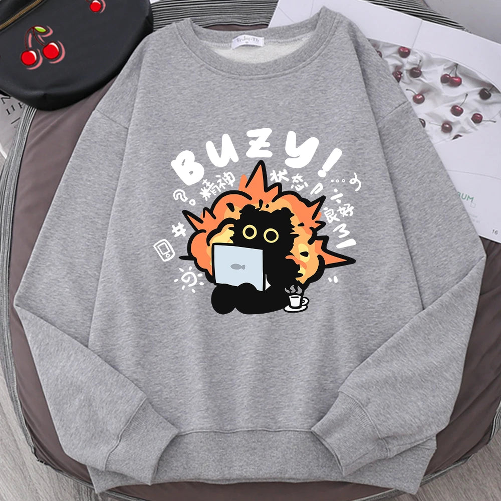 Stable State Fun Buzy Cat Hoodie