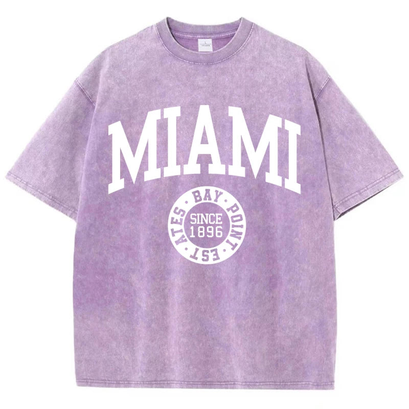 Miami Since 1896 Cotton Washed T-Shirt
