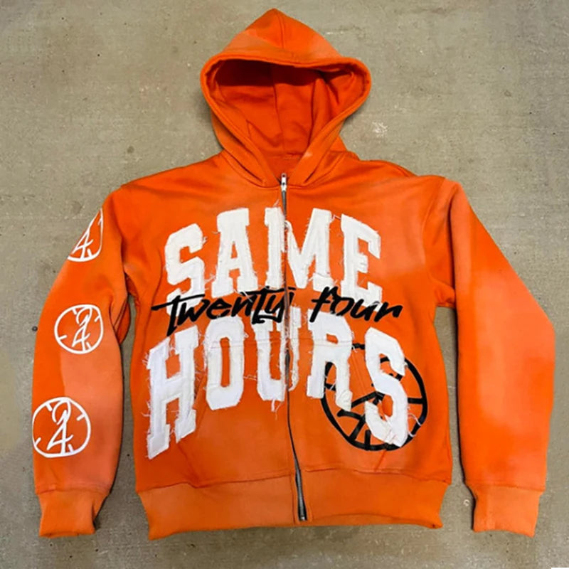 Same Twenty-Four Hours Zip-Up Hoodie