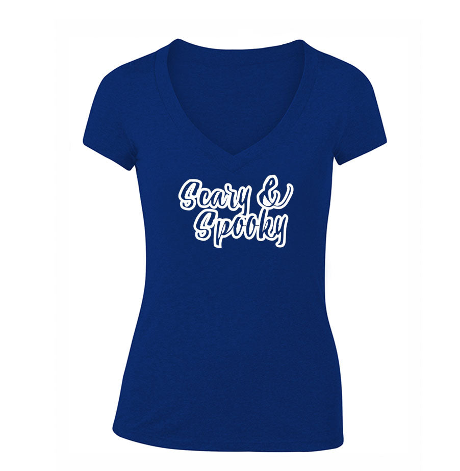 Women's Scary & Spooky V Neck T-Shirt