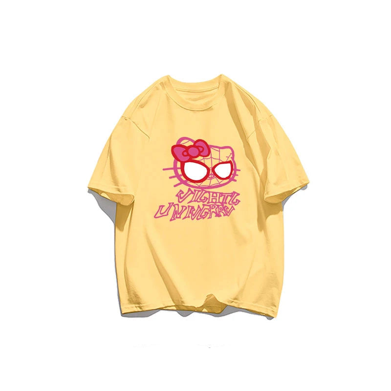Cat Spider Print T-Shirt