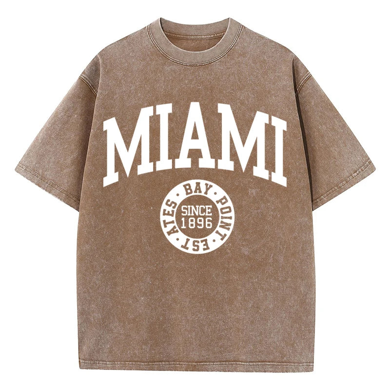 Miami Since 1896 Cotton Washed T-Shirt