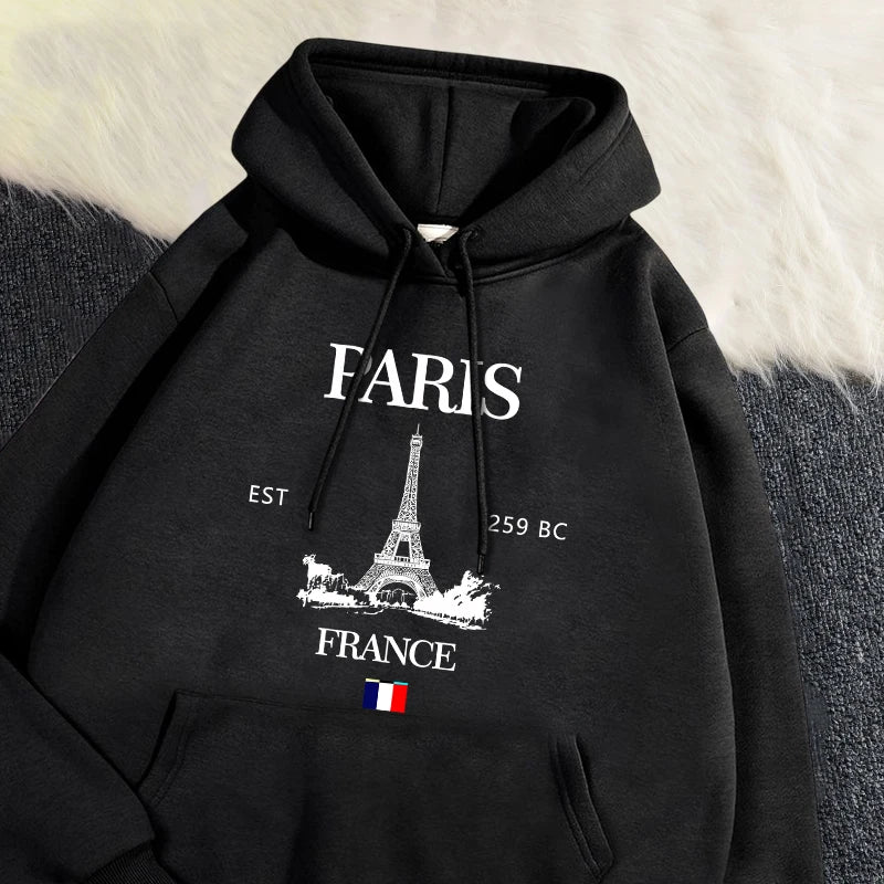 Paris France Eiffel Tower Hoodie