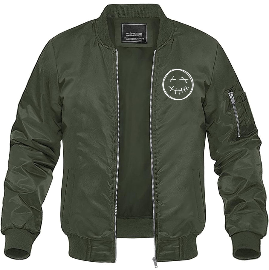 Men's Travis Scott Lightweight Bomber Jacket Windbreaker Softshell Varsity Jacket Coat