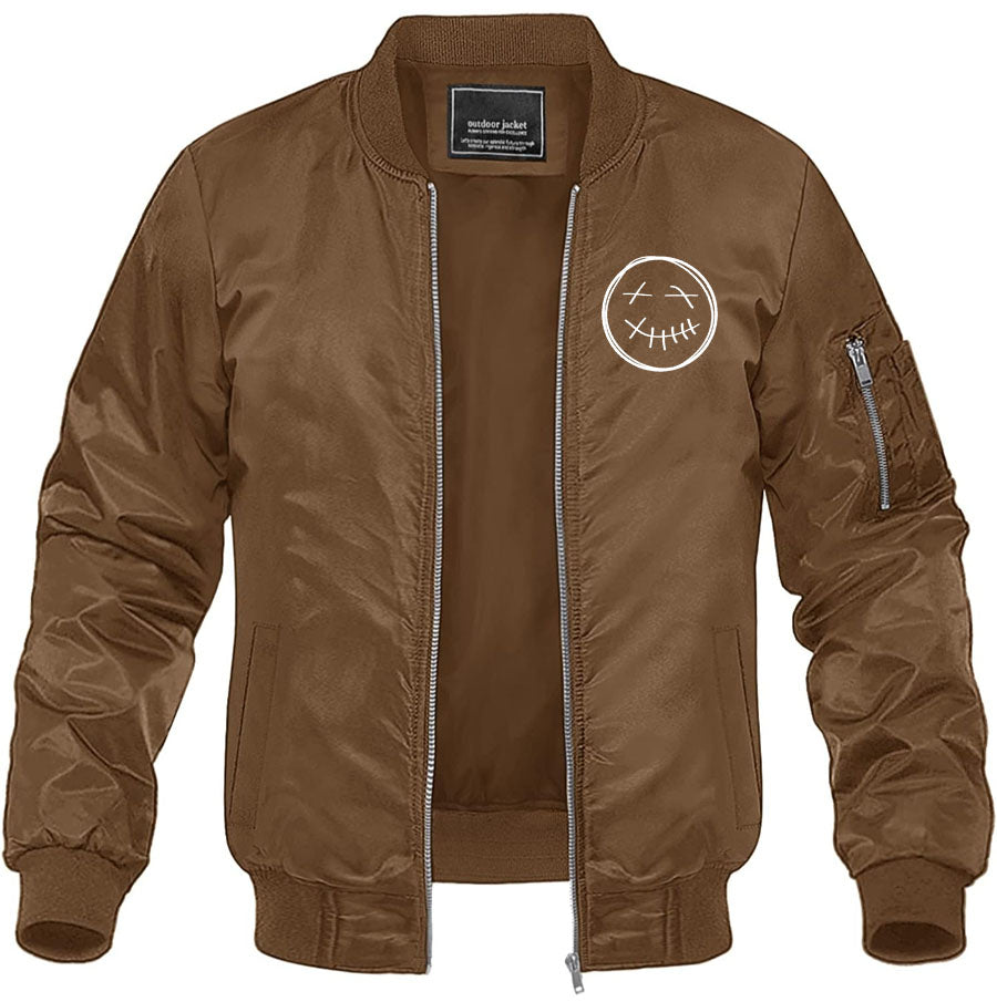 Men's Travis Scott Lightweight Bomber Jacket Windbreaker Softshell Varsity Jacket Coat